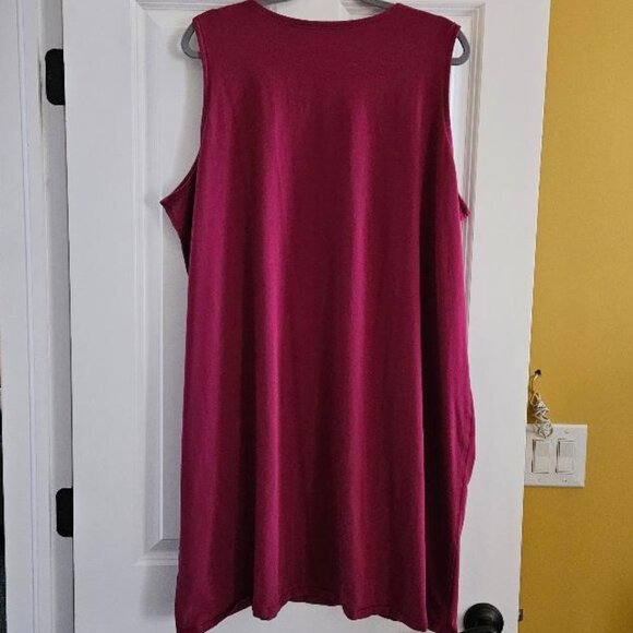 Eileen Fisher Berry Pima Cotton Jersey Dress 3X Preloved - Picture 4 of 11
